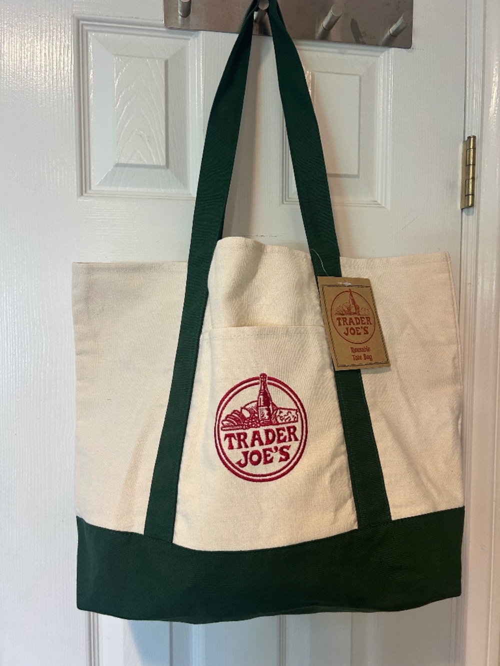 Trader Joe’s Large cotton tote -green
